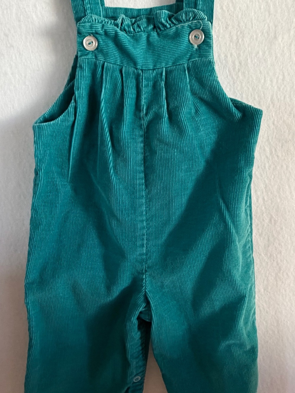 Buster Brown Teal Corduroy Kids Overalls Size 24 Months